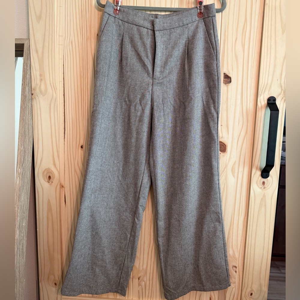 Stylish Light Brown Wide-Leg Pants